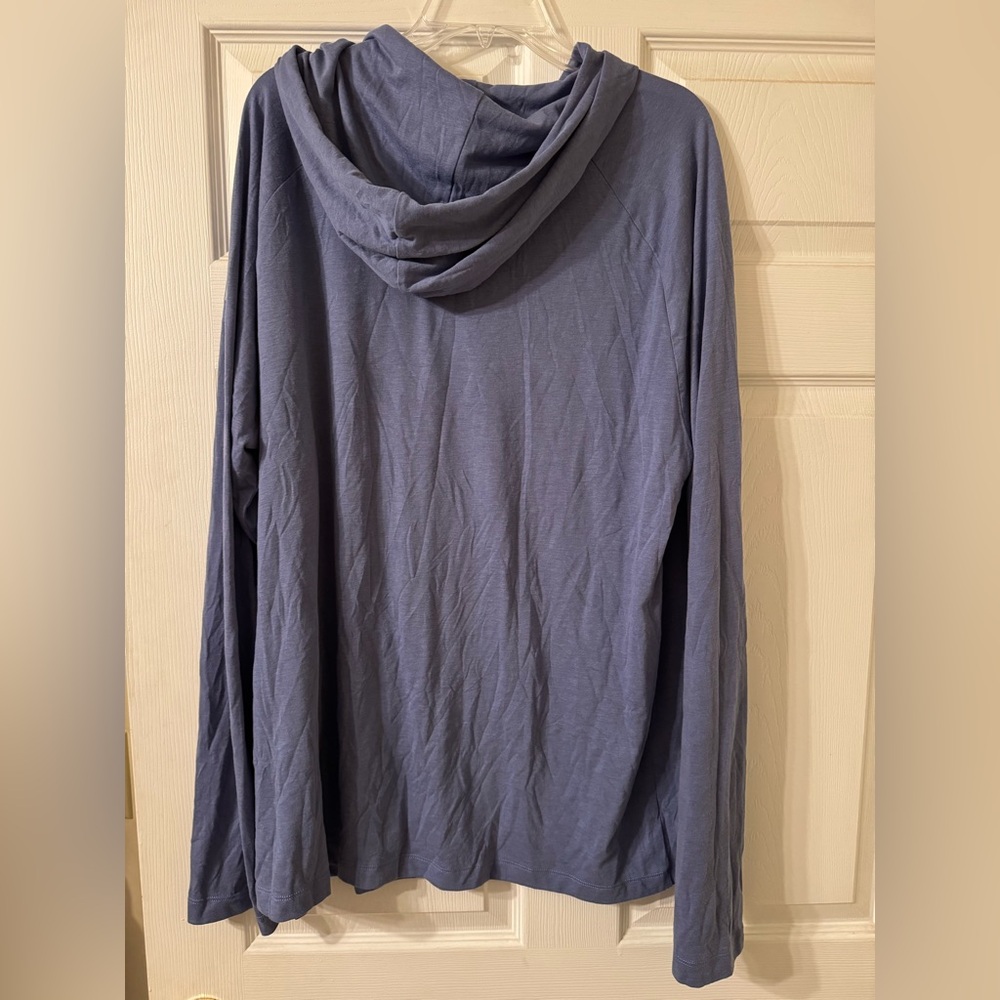 ALO Yoga Conquer Reform Long Sleeve with Hood Bluestone - Picture 5 of 5